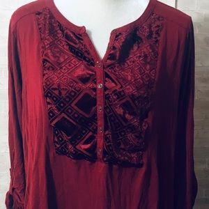 Lucky Brand Women’s button down shirt 1X